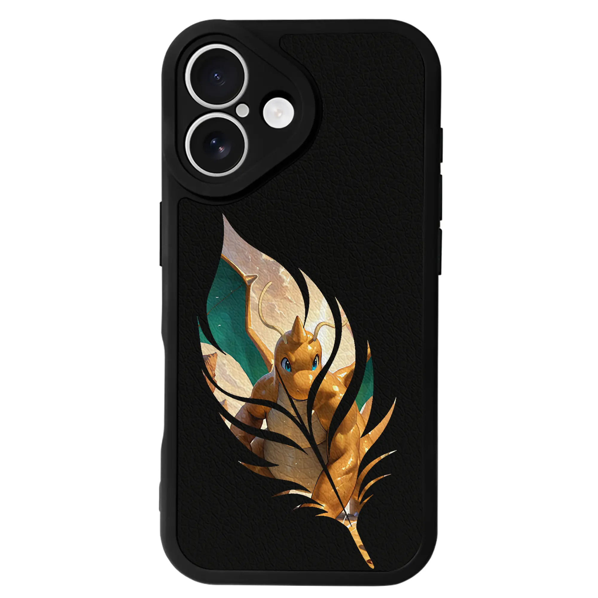 ポケモン グッズ,カイリュー - IPhone 16シリーズ対応 ・ シリコンスマホケース ・ レザー調 ・ 高精度フィット ・ 耐衝撃 ・ ワイヤレス充電対応 ・ 精密カット